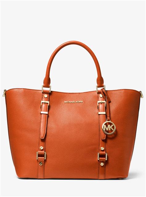 michael michael kors michael michael kors bedford pocket tote|michael kors pebble leather tote.